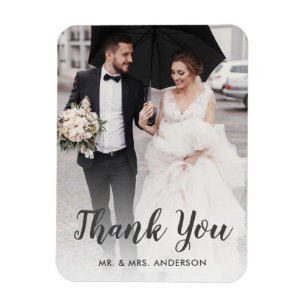 Custom Wedding Foto Script Vielen Dank Magnet