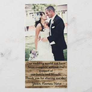 Custom Wedding Foto Vielen Dank Karten