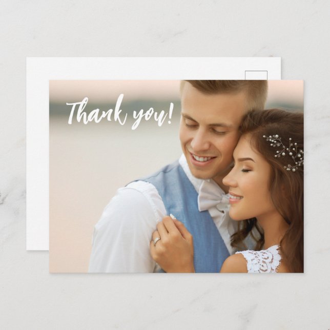 Custom Wedding Fotograf Kein Logo Foto Postcard Postkarte (Vorne/Hinten)
