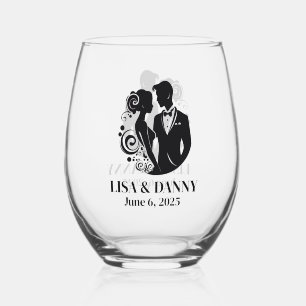 Custom Wedding Glassware Weinglas Ohne Stiel