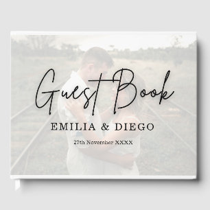 Custom Wedding Guest Book mit Couple's Foto Gästebuch
