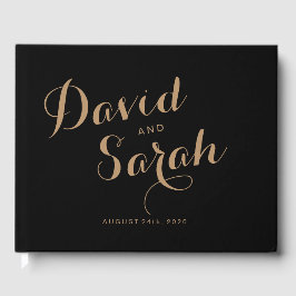 Custom Wedding Guest Book mit Extravagantem Script Gästebuch
