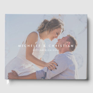 Custom Wedding Guest Book mit Foto Gästebuch