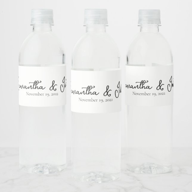 Custom Wedding Guest Water Flasche Wasserflaschenetikett (Flaschen)