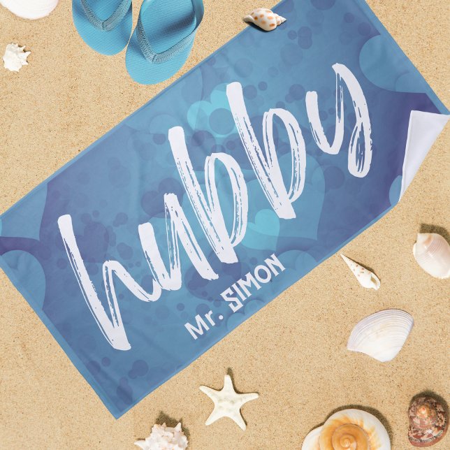 Custom Wedding Heart Beach Handtuch (Von Creator hochgeladen)