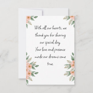Custom Wedding Invitation Card Personalisiert Dankeskarte