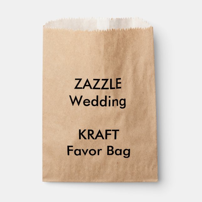 Custom Wedding KRAFT Papier Bevorzugung Tasche Geschenktütchen (Vorderseite)