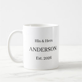 Custom Wedding Last Name Coffee Gift Kaffeetasse