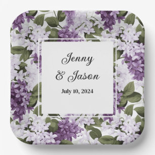 Custom Wedding Lilacs Paper Teller