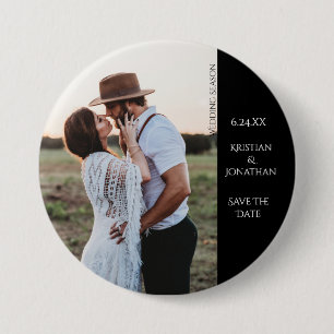 Custom Wedding Message 3" Foto Button