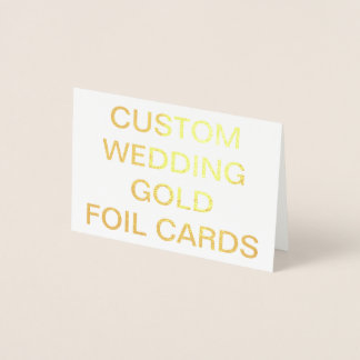Custom Wedding Mini Personalisiert Gold Foil Card Folienkarte