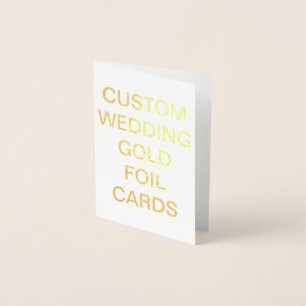 Custom Wedding Mini Personalisiert Gold Foil Card Folienkarte