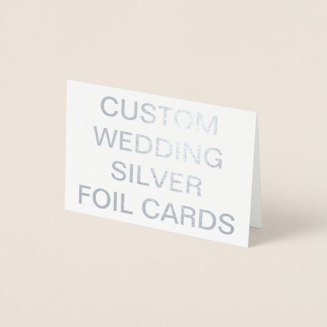 Custom Wedding Mini Personalisierte Silberfolie Folienkarte (Vorderseite)