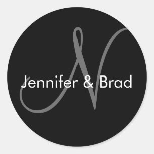 Custom Wedding Monogram Favor & Envelope Sticker