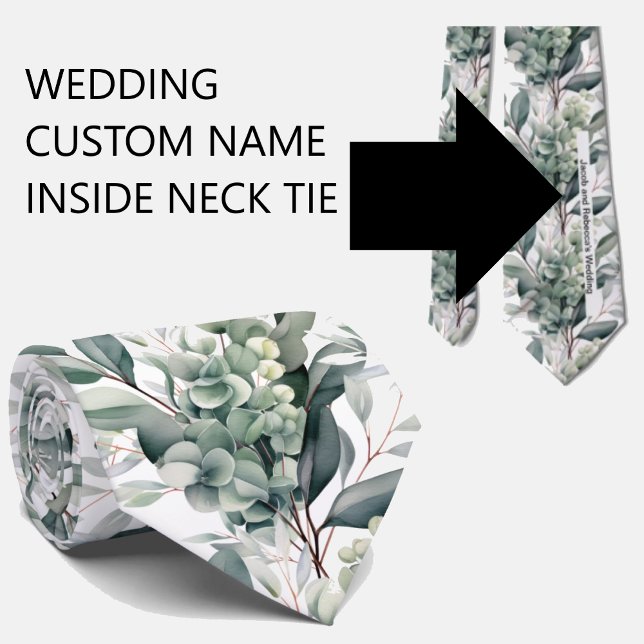 Custom Wedding Name on Back of Neck Tie Krawatte (Von Creator hochgeladen)