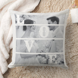 Custom Wedding Photo "LOVE" Kissen