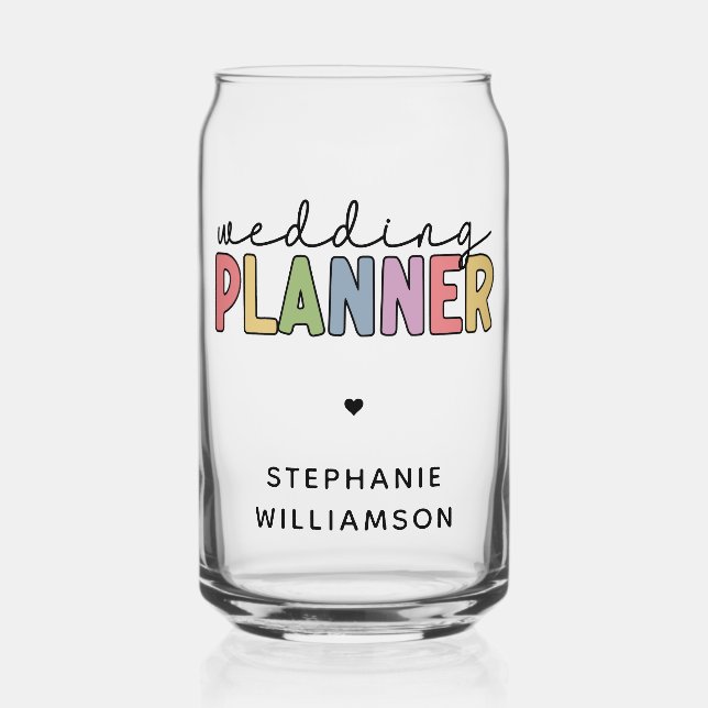 Custom Wedding Planer Event Planner Dosenglas (Vorderseite)