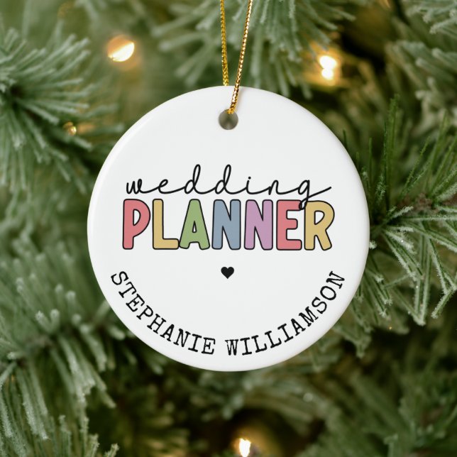 Custom Wedding Planer Event Planner Keramik Ornament (Baum)
