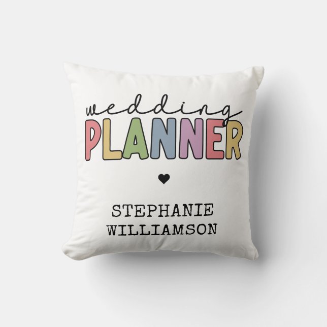 Custom Wedding Planer Event Planner Kissen (Vorderseite)