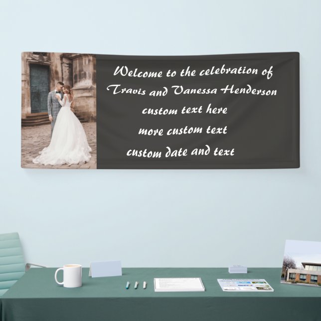 Custom Wedding Reception Banner (Messe)