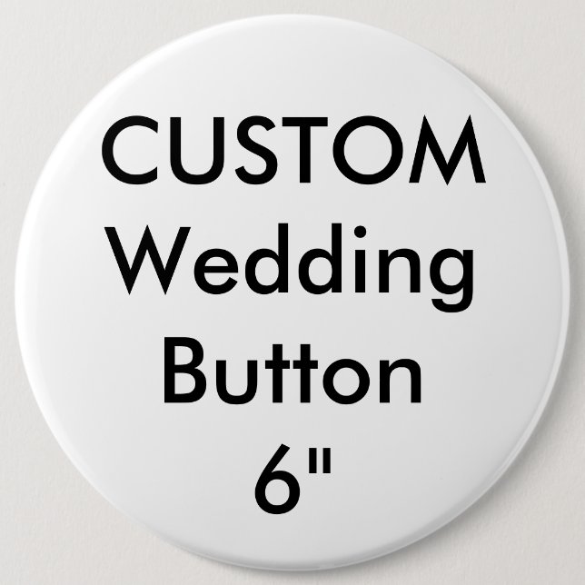 Custom Wedding Riant 6" Round Button Button (Vorderseite)