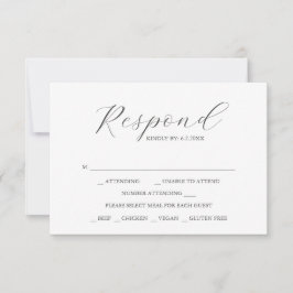 Custom Wedding RSVP Cards Navy Blue Karte