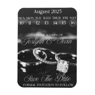 Custom Wedding Save the Date Calendar Magnet