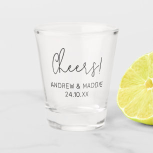 Custom Wedding Shot Glass Cheers Schnapsglas