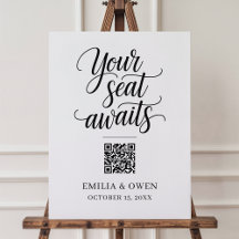 Custom Wedding Sign Your Seat Wartet