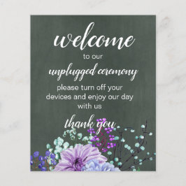 Custom Wedding Signs Chalkboard Lila Minze Floral