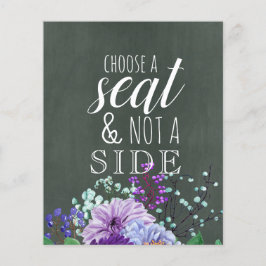 Custom Wedding Signs Chalkboard Lila Minze Floral