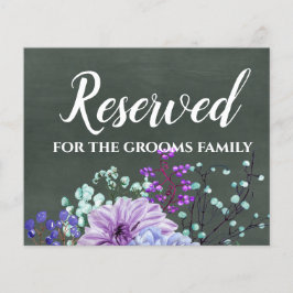 Custom Wedding Signs Chalkboard Lila Minze Floral