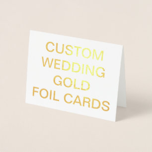 Custom Wedding Small Personalisiert Gold Foil Card Folienkarte