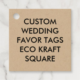Custom Wedding SQUARE FAVOR TAGS - ÖKO KRAFT Geschenkanhänger