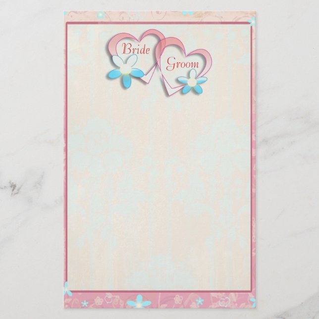 Custom Wedding Stationery Briefpapier (Vorderseite)