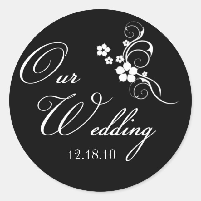 Custom Wedding Sticker (Vorderseite)