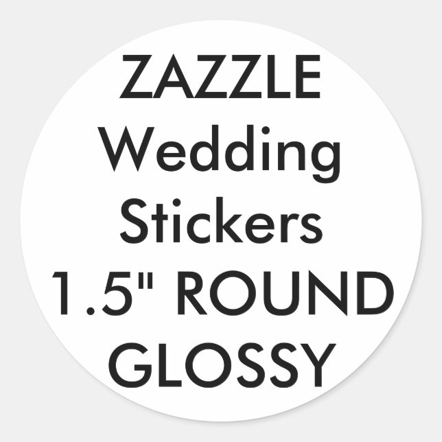 Custom Wedding Stickers 1,5" ROUND GLOSSY (20 pk.) (Vorderseite)