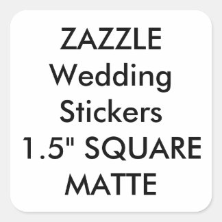 Custom Wedding Stickers 1,5" SQUARE MATTE (20 pk.)