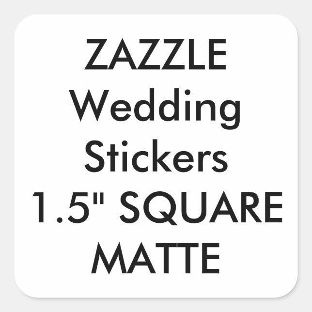 Custom Wedding Stickers 1,5" SQUARE MATTE (20 pk.) (Vorderseite)
