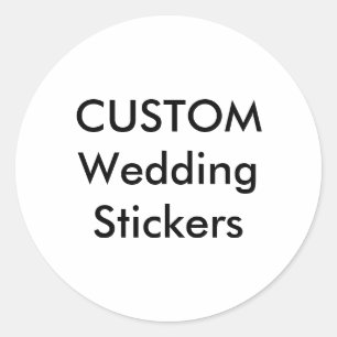 Custom Wedding Stickers 3" RUNDE GLOSSY (6 Stk.)