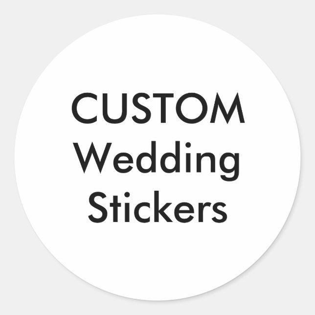 Custom Wedding Stickers 3" RUNDE MATTE (6 k.) (Vorderseite)
