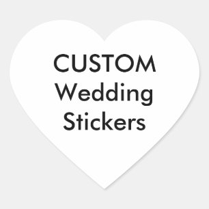 Custom Wedding Stickers HEART MATTE (20 k.)