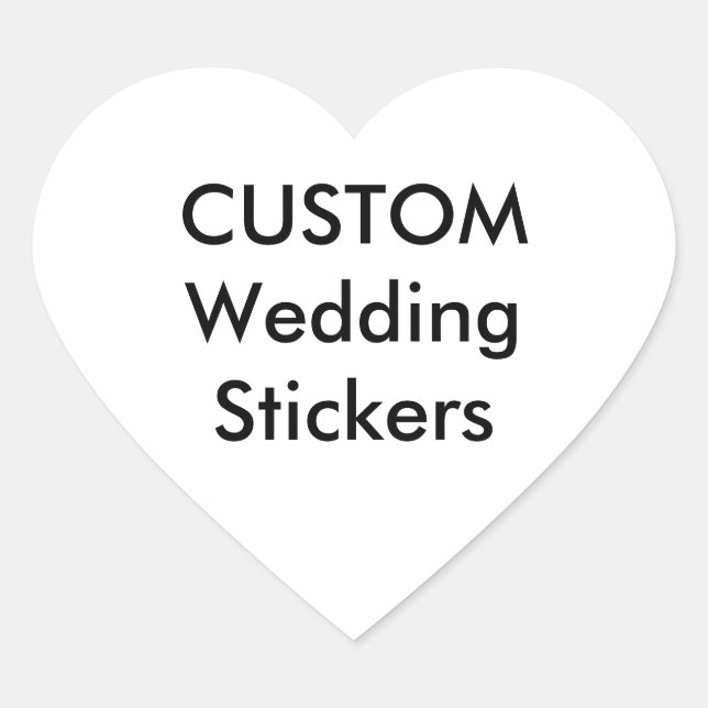 Custom Wedding Stickers HEART MATTE (20 k.) (Vorderseite)