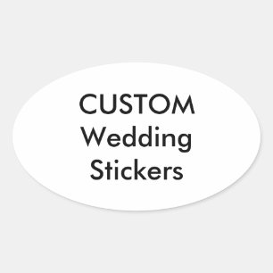 Custom Wedding Stickers OVAL GLOSSY (4 Stk.)
