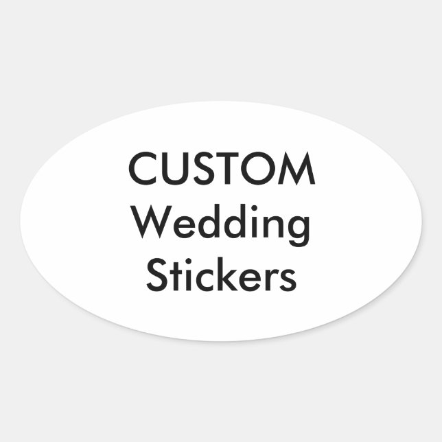 Custom Wedding Stickers OVAL GLOSSY (4 Stk.) (Vorderseite)