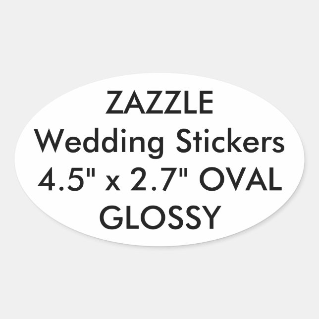Custom Wedding Stickers OVAL GLOSSY (4 Stk.) (Vorderseite)