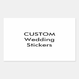Custom Wedding Stickers RECTANGLE GLOSSY (4 Stk.)