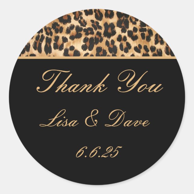 Custom Wedding Stickers Safari (Vorderseite)