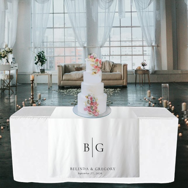 Custom Wedding Sweetheart Table Runner Decor Sign Wandteppich (Custom Wedding Sweetheart Table Runner Decor Tapestry)