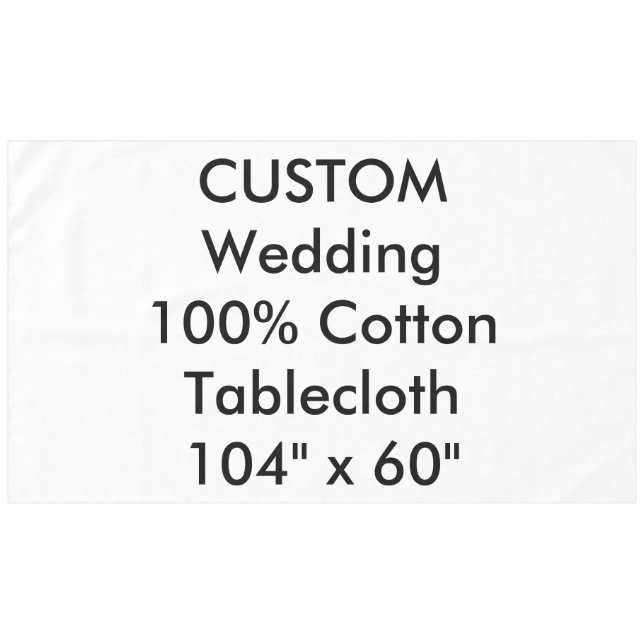 Custom Wedding Tablecloth 104" x 60" Tischdecke (Vorderseite (Horizontal))